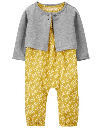 Child of Mine Girls One Piece Romper Dress 3-6 MONTHS Polka Dot Floral W Birds
